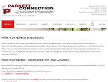 Tablet Screenshot of parkettconnection.de